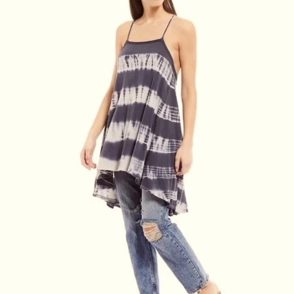 NWT Free People Tie Dye Tunic Dress Cotton Boho Hippie Beach Coverup Sizes XS S - Picture 4 of 7